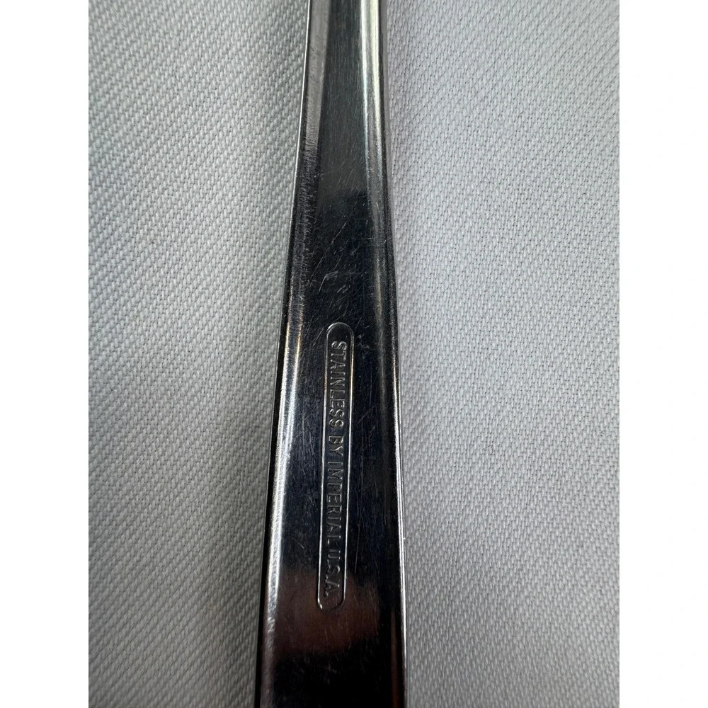 Imperial USA Stainless Steel Dinner Fork Floral Scroll Edge Flatware 7.25 inch